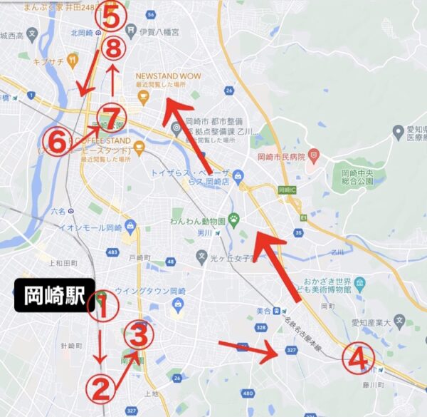 東海オンエア聖地巡礼のおすすめルート！車・自転車それぞれで回る場合別！