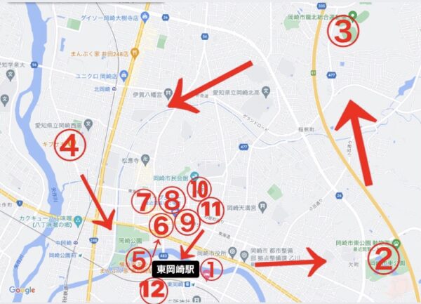 東海オンエア聖地巡礼のおすすめルート！車・自転車それぞれで回る場合別！